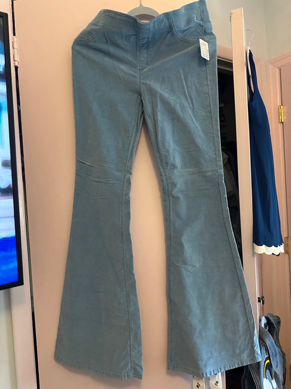 Free People blue Flared Corduroy Pants